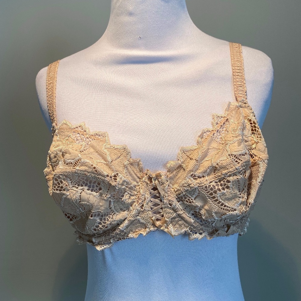 36C Sans Complexe Bra Nude Lace Pretty...